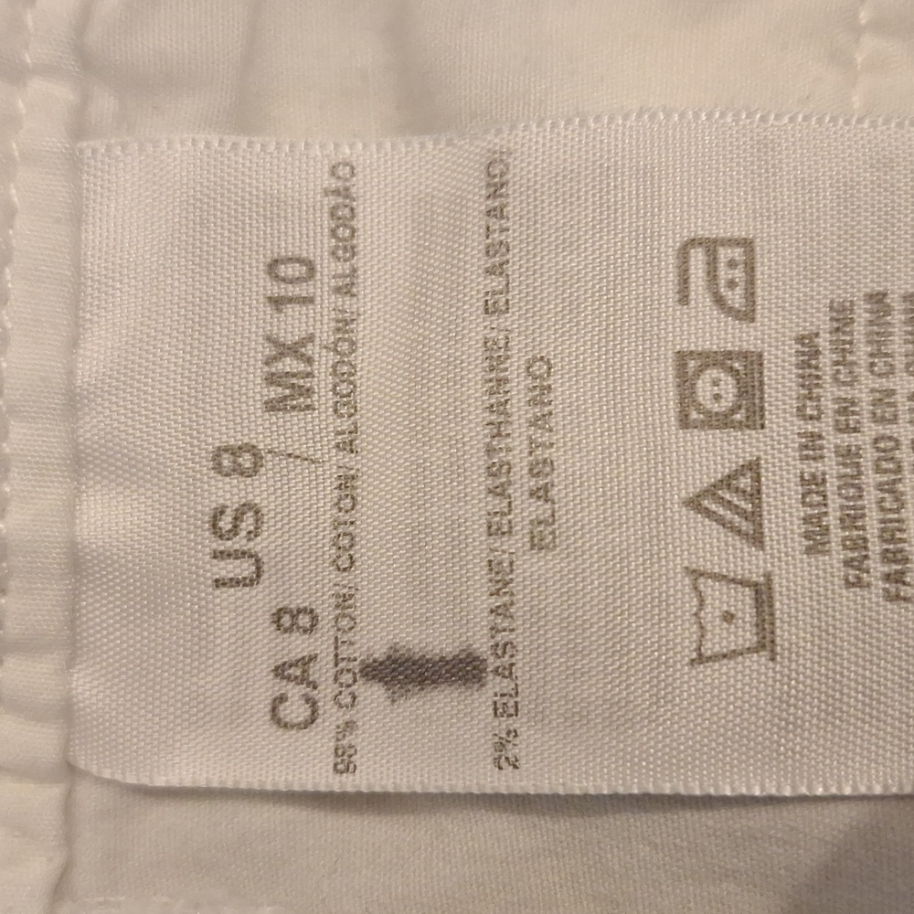 Dockers Womens 8 White Bermuda Shorts WPL-423 Flat Front - Picture 9 of 10